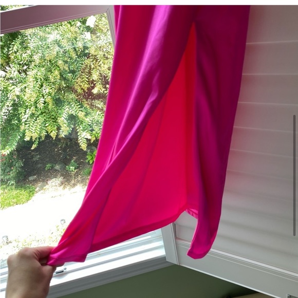 🩷 H:OURS HOT PINK MIDI DRESS - Picture 4 of 9